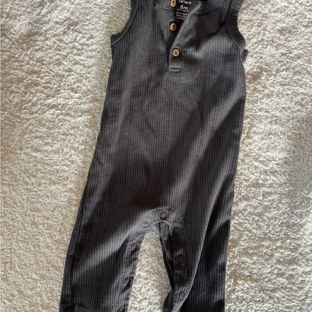Carter's Charcoal Sleeveless Kids Romper
